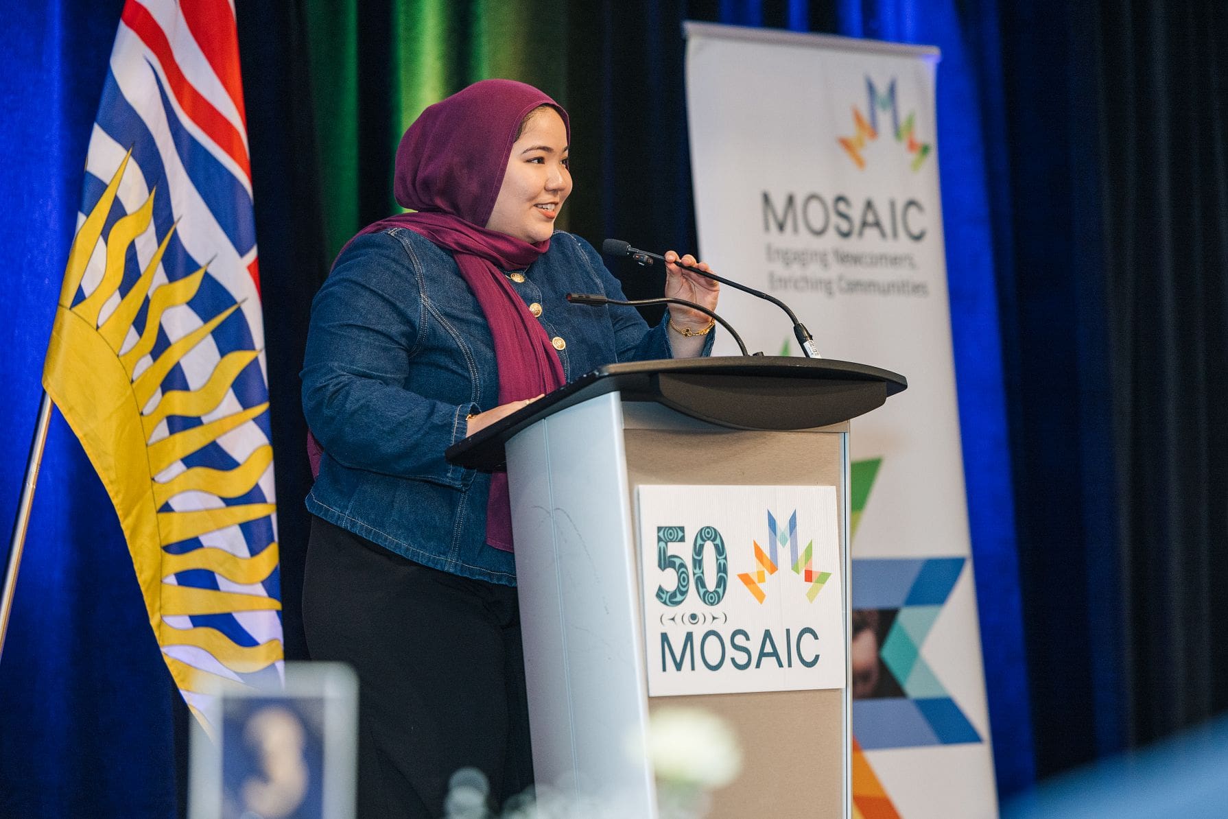 Keynote speaker Muhaddisa Sarwari shares her story at MOSAIC’s 50th Anniversary Gala Luncheon